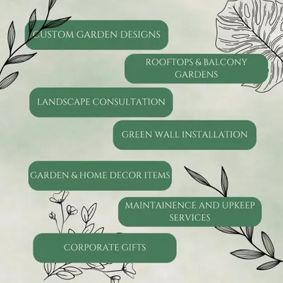 This is a complete overview of how we can help you. We offer a full suite of services including custom garden design, rooftop and balcony installations, green walls, landscape consultations, and ongoing maintenance to keep your space looking its best.