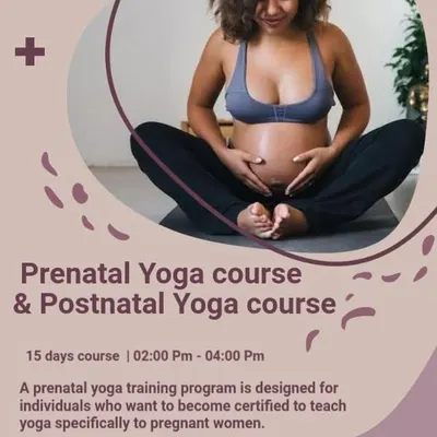We invite you to join our comprehensive 15-day prenatal and postnatal yoga course, designed to guide you safely through your pregnancy and recovery. This program also serves as a foundation for our certified prenatal yoga teacher training, for those who wish to share this knowledge with others.