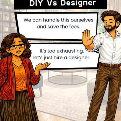 No one talks about the tiny arguments that happen when a couple builds a home together. From 'DIY vs. Designer' to budget debates, these moments are part of the fun and journey of creating a shared space.