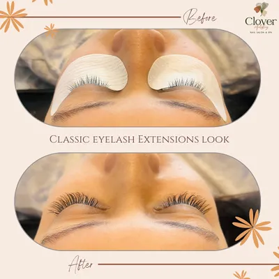 A before and after look at my classic eyelash extension set. This style is perfect for adding length and fullness while maintaining a natural, elegant appearance that enhances your everyday look.