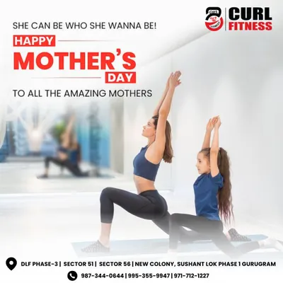 Fitness is a gift for every generation. A lovely moment showing a mother and daughter practicing a warrior pose together, highlighting how yoga can be a family activity.
