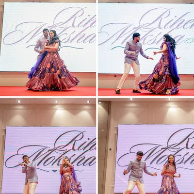 A collage showing the fun and energy of a couple's dance performance. I capture multiple angles and expressions to tell the story of your performance, from the graceful moves to the joyful smiles.