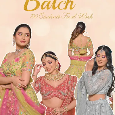 Celebrating 100 batches of dreams and infinite talent! This collage showcases the stunning final work from my Batch 100 students, each look telling a story of passion and precision.