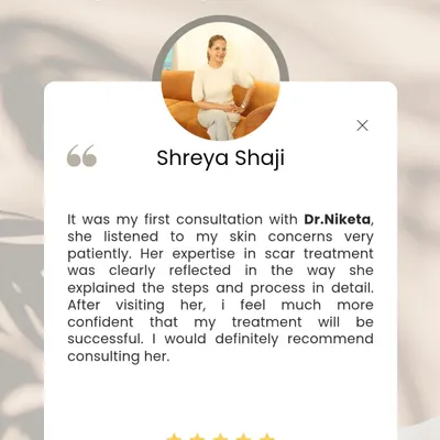 This patient's first consultation left her feeling confident and heard. My goal is always to listen patiently, explain the process for treatments like scar revision clearly, and create a plan that you can believe in.