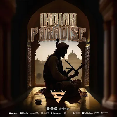 The artwork for my first original track, "Indian Paradise." This piece defines my core sound, mixing deep Indian instrumental textures with house and techno rhythms. It’s a perfect example of the Indo-house genre I love to produce.