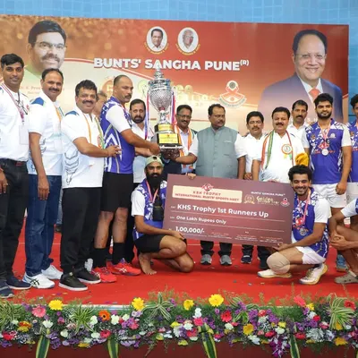 A proud moment receiving the 'Best Setter' award while our team secured Runners-Up in the International Bunts Volleyball Championship in Pune.