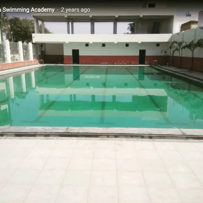 A clear view of our clean and spacious swimming pool in Najafgarh. We maintain high standards of hygiene and water quality across all our locations for a safe swimming environment.