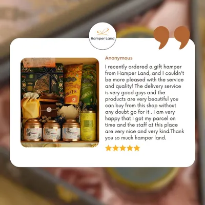 A glowing 5-star review from a happy customer. They praise the service, quality, on-time delivery, and the kindness of the staff, recommending my shop without any doubt.