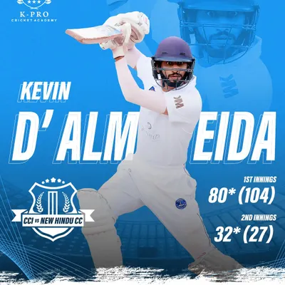 A historic achievement. Our player Kevin D’Almeida makes history in the Kanga League, carrying the bat in both innings, a feat not seen in 30 years.