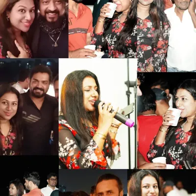 A collage from my industry days. I feel so blessed to have been surrounded by such talented people. The central photo shows me doing what I love most, singing my heart out.