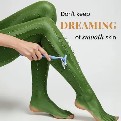 Don't keep dreaming of smooth skin while dealing with prickly regrowth. This visual shows the problem we solve. Laser hair reduction is the scientific solution to say goodbye to the endless cycle of shaving.
