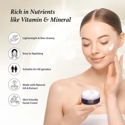 My Plush Face Cream is designed to feel lightweight and non-greasy while delivering rich nutrients. It's easy to apply, suitable for all genders, and made with natural oils and extracts for skin-friendly daily hydration.