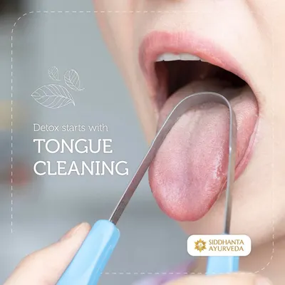 A simple yet profound Ayurvedic practice is tongue cleaning, or 'Jihwa Nirlekhana'. It removes the toxic coating that builds up overnight, which in turn enhances your sense of taste and improves digestion.