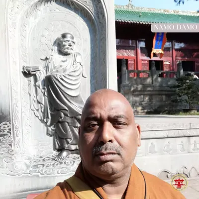 This is me standing before a statue of Bodhidharma at the Shaolin Temple in China. It is important to me that my students understand the authentic lineage from which my teachings come.