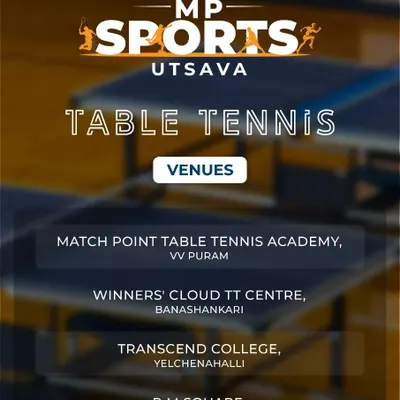 We are honored to have our Winners' Cloud TT Centre chosen as an official venue for the MP Sports Utsava, a major local sporting event organized by Tejaswi Surya.