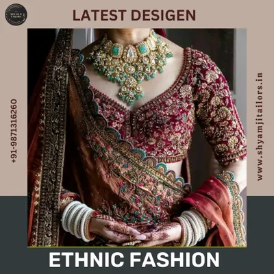 This is an example of a heavily embroidered bridal blouse and lehenga combination I can create. I focus on intricate zardozi, threadwork, and stone detailing for a luxurious wedding look.