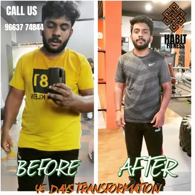 A 45-day transformation that shows what is possible with focus and consistency. We worked on a combination of strength training and diet management to achieve this change.