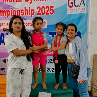 A proud moment for our young champions at the Moral Gymnastics Championship. It's wonderful to see their hard work pay off on the podium.