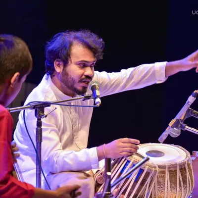 A beautiful moment of interaction with a young, aspiring artist during a tabla solo in Kolkata. Teaching is a dialogue, and I learn so much from my students' curiosity and passion.
