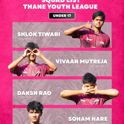 Introducing our Under-17 forwards for the Thane Youth League. This group is young, hungry, and ready to score goals.