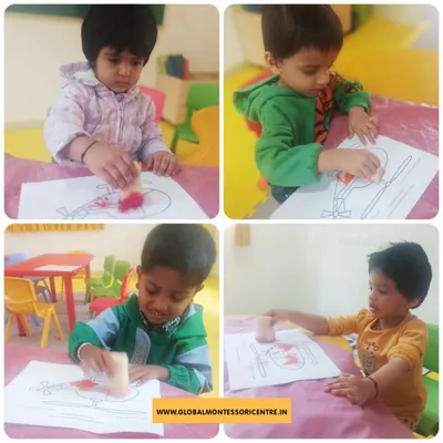 Sponge painting is a wonderful sensory experience for our young learners. It allows them to explore colors and textures in a fun, creative, and hands-on way.