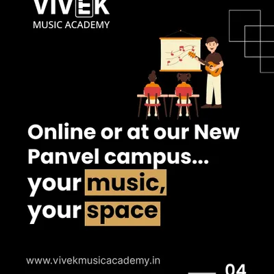 We offer flexible learning options to fit your life. You can join our instrumental music classes in person at our modern New Panvel campus or connect with our expert instructors through live online sessions.