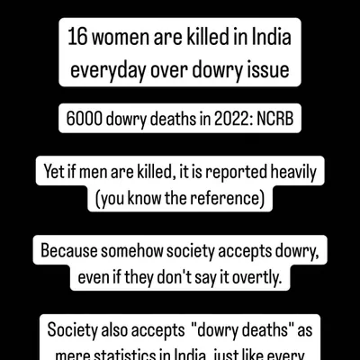 This graphic highlights a horrifying statistic: 16 women are killed in India every day over dowry issues. These are not just numbers; they are lives lost to a deep-rooted societal wrong. While laws have changed, the social mindset that accepts dowry, and by extension dowry deaths, remains a formidable challenge we must confront.