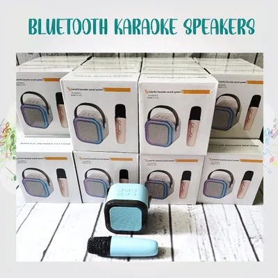 These mini Bluetooth karaoke speakers are a super fun gift. Each one comes with a small microphone and features LED lights. I prepared 30 of these for a bulk order.