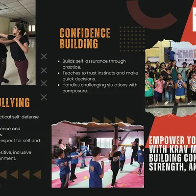 Our kids' program is about more than just physical techniques. This graphic explains how we focus on building confidence and providing practical anti-bullying strategies for a positive school environment.