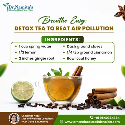 Especially with the air pollution in our cities, our bodies can use some extra help. This simple detox tea is a recipe I often share with my clients. Using basic kitchen ingredients like ginger, lemon, and cinnamon, you can create a powerful drink to help flush out toxins and support your respiratory health.