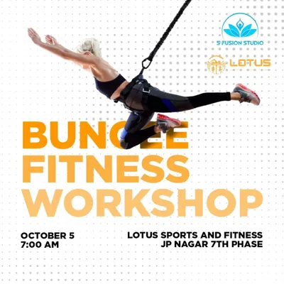 Get ready to elevate your fitness game, literally. Our Bungee Fitness Workshop is a high-energy workout that combines cardio, strength training, and a whole lot of fun.