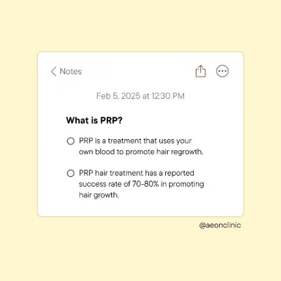 Wondering what PRP is? It's a non-surgical treatment where we use the healing properties from your own blood to stimulate hair follicles, with a reported success rate of 70-80% in promoting regrowth.