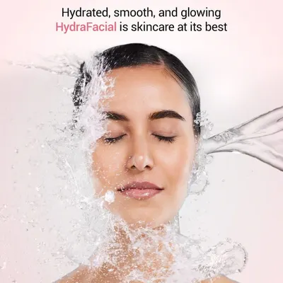 The Hydrafacial is one of my most popular treatments for achieving an instant, hydrated glow. This image captures the feeling of deep cleansing and rejuvenation that this facial provides, leaving your skin refreshed and radiant without any irritation.