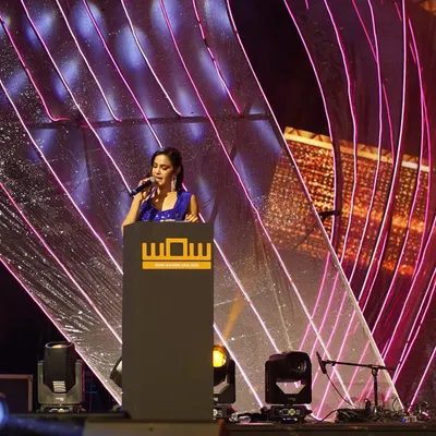 On the grand stage of WOW Awards Asia 2025. It's an honour to host an event where the industry's finest are celebrated.