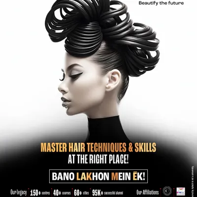 Master hair techniques and skills at the right place. This image showcases an avant-garde hair sculpture, representing the high level of artistry you can achieve through my courses.