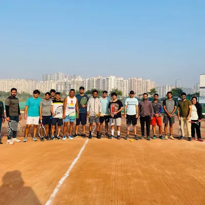 The full lineup from a recent men's tournament. It's always great to see such a strong turnout of players ready to battle it out on the clay.