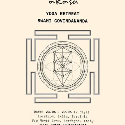 The official announcement for our upcoming Yoga Retreat in Sardinia, Italy. This poster provides all the essential details for this 7-day immersion into traditional Hatha yoga.