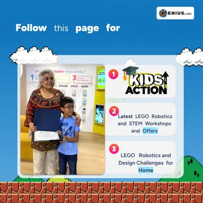A proud moment for one of our young innovators as he receives his certificate of completion alongside his grandmother. We love celebrating these achievements with our students and their families.
