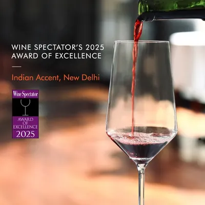 We are honored to receive the Wine Spectator’s Award of Excellence. This recognition is a testament to our commitment to building an exceptional wine program that thoughtfully pairs with the nuances of inventive Indian cuisine, guided by our Head of Wines, Kevin Ken Rodrigues.