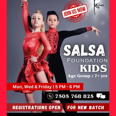 Registrations are open for our Kids Salsa Foundation batch. This class is specially designed for children and teenagers to learn Latin dance techniques from our experienced instructor, Kamlesh, right here in our South Delhi studio.