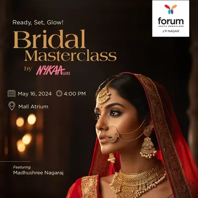 I am so proud to partner with brands like Nykaa Luxe to share my knowledge. This is the official poster for my Bridal Masterclass, where I taught my signature techniques to an amazing audience.