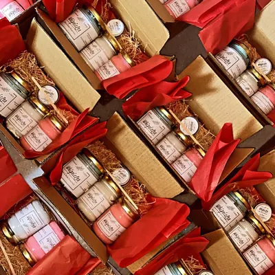 The gifting season is our favorite time of year. Here are some of our custom gift boxes being prepared, perfect for wedding favors or thoughtful corporate gifts.