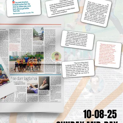 A detailed look at our feature in Sunday Mid-Day. The article highlights our mission to provide a safe haven for children, using football as a tool for positive change and a better future.