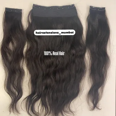 This is a standard density set of 3 clip-in extensions. Made from 100% real hair, they are perfect for adding natural-looking volume and length.