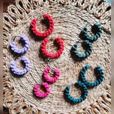 I love seeing my earrings all together. This collection of colorful macrame spiral hoop earrings was for a custom order. They are so lightweight and stylish, perfect for any occasion.