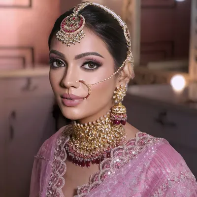 A stunning bridal portrait featuring my rental jewellery. This look, created by a professional MUA, shows how my pieces elevate a bridal makeover.