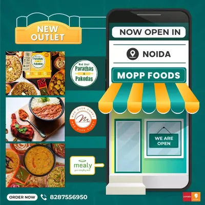 We are now open in Noida. You can order from our full range of brands, including Mealy's homely meals, Mad Over Curry's authentic dishes, and over 100 types of parathas and pakodas.