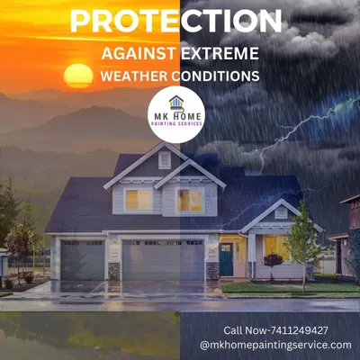 Our exterior paints provide robust protection against extreme weather conditions, from intense sun to heavy rain. This ensures your home's facade remains vibrant and shielded from damage year-round.