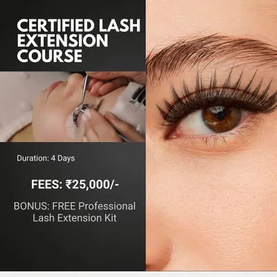 My 4-day Certified Lash Extension Course is the perfect starting point. It's a comprehensive program that includes a free professional lash kit, giving you everything you need to become a certified lash artist.
