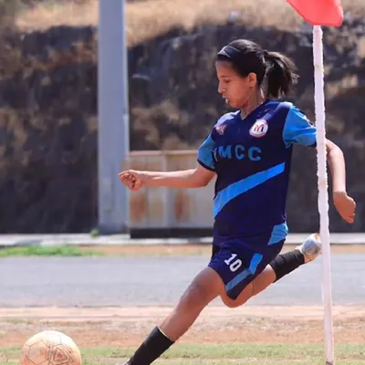 Prisha Patel, who captained Team ISSO at the SGFI Nationals, takes a corner kick. Her journey reflects years of commitment to training and discipline within our program.